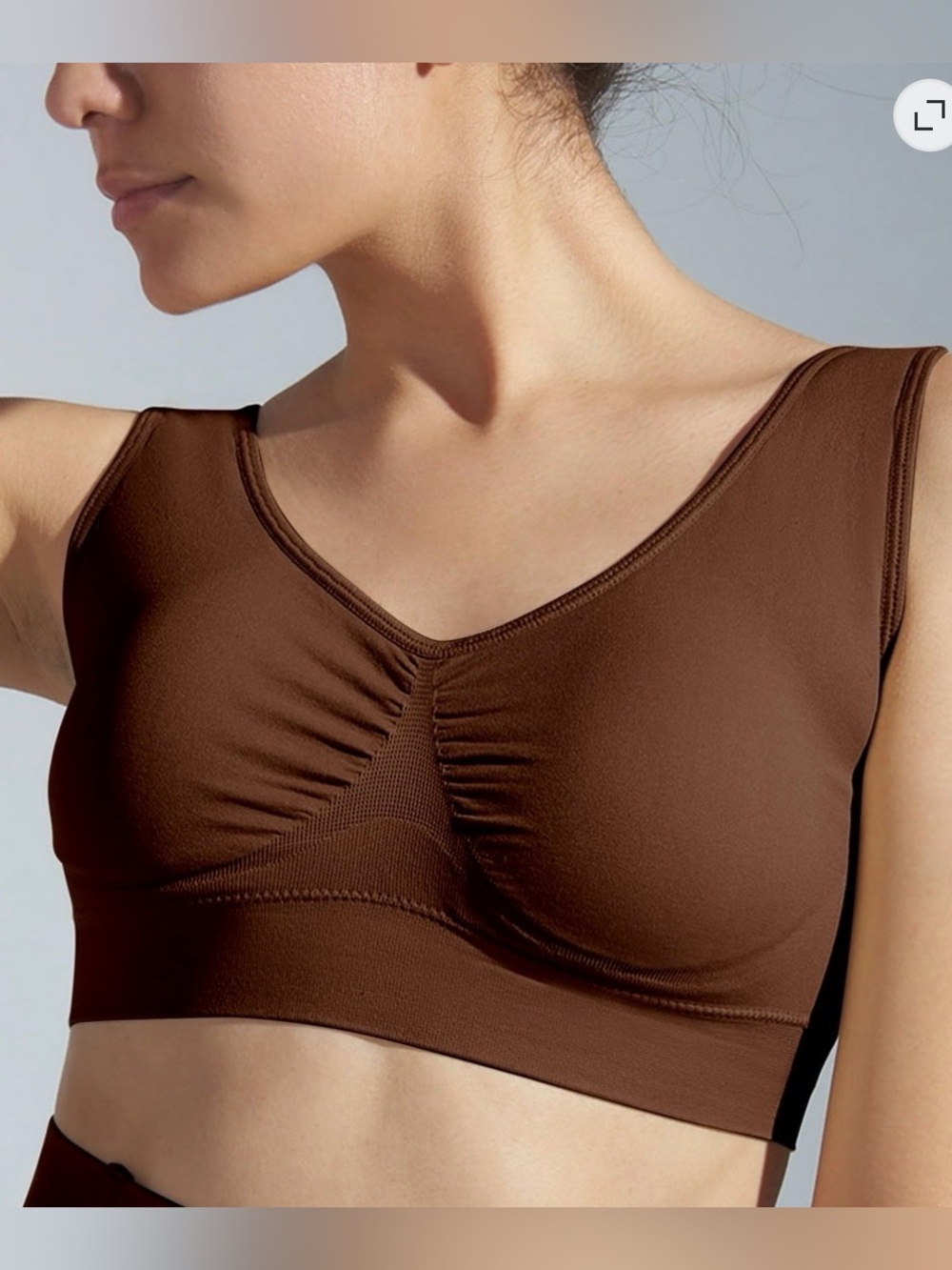 NWT True kind Wireless Stretch Bralette — Chocolate Brown